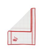Kariertes Geschirrtuch mit Baumwollglas Red Collect Geschirrtuch - 50x70 cm