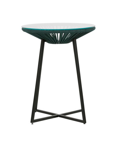 Baleares Gartentisch in Smaragd/Schwarz - D61xh78 cm