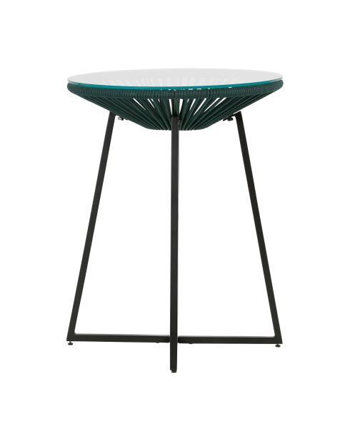 Baleares Gartentisch in Smaragd/Schwarz - D61xh78 cm