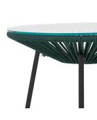 Baleares Gartentisch in Smaragd/Schwarz - D61xh78 cm