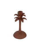 Bougeoir en aluminium Tropic Étoile terracotta - D10xH19 cm