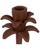 Bougeoir en aluminium Tropic Étoile terracotta - D10xH19 cm