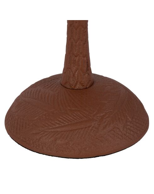 Bougeoir en aluminium Tropic Étoile terracotta - D10xH19 cm