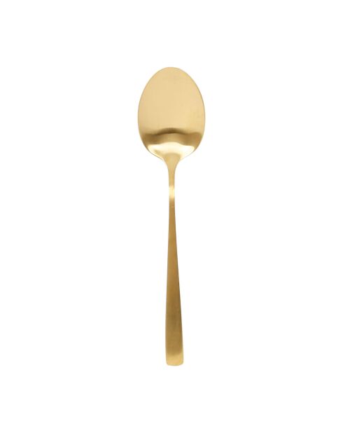 6 cucharas Ablis de acero inoxidable 18/0 dorado mate