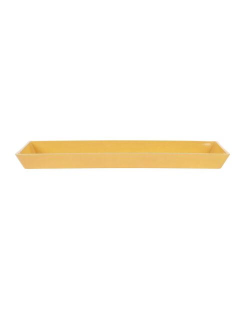 Bistrot Des Ami rechthoekig dienblad mosterd/groen - 26x11 cm
