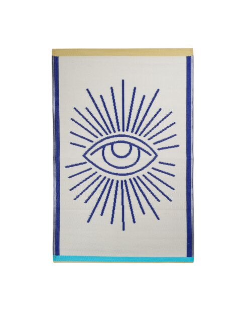 Tapis Greeka écru/bleu - 180x120 cm