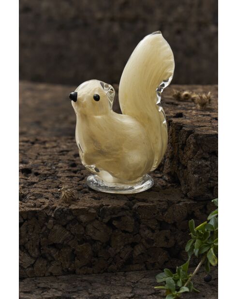 Déco écureuil Sciurus beige - 8x5x11 cm