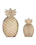 2 tasche dorate per ananas Sunny in alluminio - 19x10/12,5x7 cm