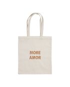 More Amor Funky Tragetasche aus ecrufarbener Baumwolle - 38x42 cm