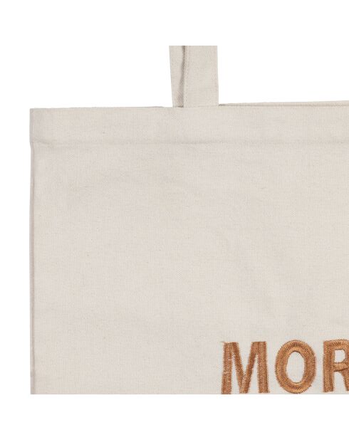 More Amor Funky Tragetasche aus ecrufarbener Baumwolle - 38x42 cm