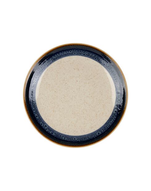 Assiette à dessert Victoria indigo/beige - D21 cm