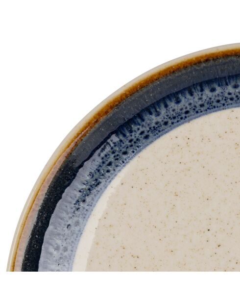 Assiette à dessert Victoria indigo/beige - D21 cm