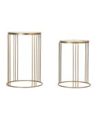2 tables d'appoint Eluminea dorées