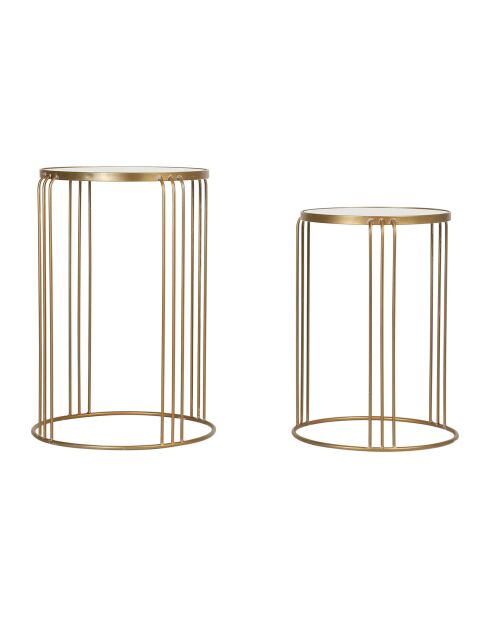 2 tables d'appoint Eluminea dorées