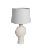 Lampe en lin Klosen E27 câble 1,20 m écrue - D24,5xH52 cm