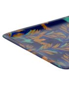 Plateau Mocoa indigo/camel - 17,5x30 cm