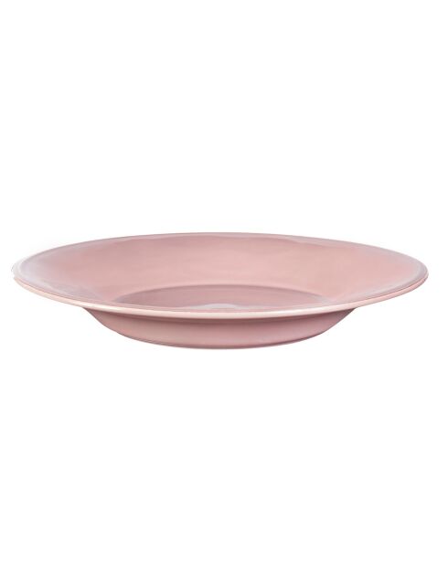 Assiette à pâtes Faïence Constance rose - D26,5 cm