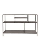 Schwarze Metallkonsole - 140x36xH85,5 cm