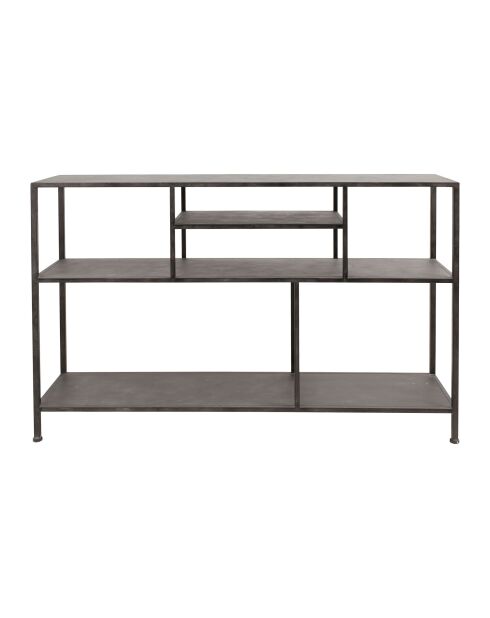 Console métal noire - 140x36xH85,5 cm