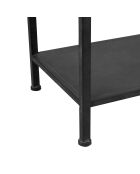 Schwarze Metallkonsole - 140x36xH85,5 cm