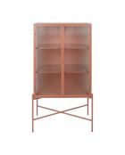 Cabinet 3 niveaux trempé Lery terracotta - 70x35xH140 cm
