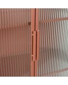 Cabinet 3 niveaux trempé Lery terracotta - 70x35xH140 cm