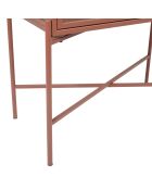 Cabinet 3 niveaux trempé Lery terracotta - 70x35xH140 cm