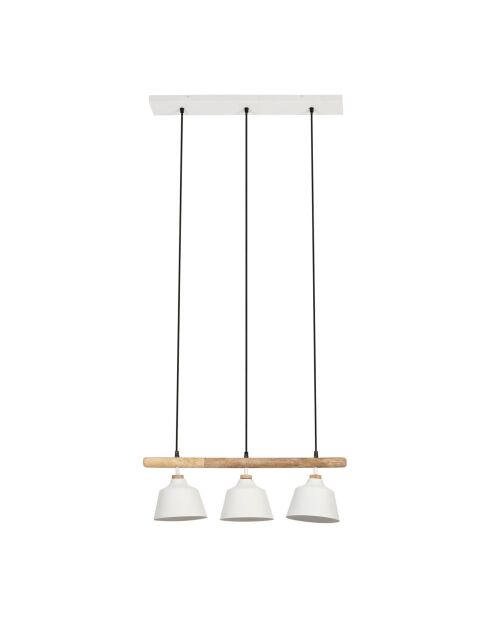 Suspension 3 feux Ferese blanche E27 - 66x17,5x120 cm