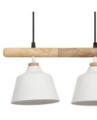 Suspension 3 feux Ferese blanche E27 - 66x17,5x120 cm