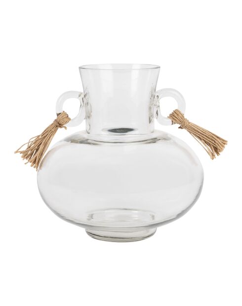 Vase Pompom naturel - D17xH19 cm