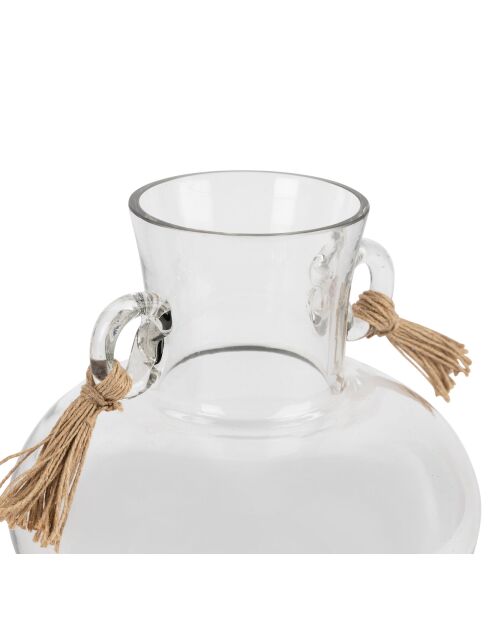 Vase Pompom naturel - D17xH19 cm