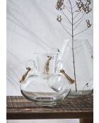 Vase Pompom naturel - D17xH19 cm