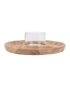 Natürliches Dalbert Vorspeisenblech mit Schale - D29,5xh8,5 cm