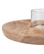 Natürliches Dalbert Vorspeisenblech mit Schale - D29,5xh8,5 cm