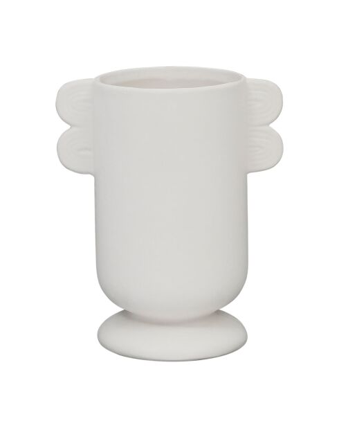 Vase Dolomite Funny blanc - 21x13,5xH24 cm