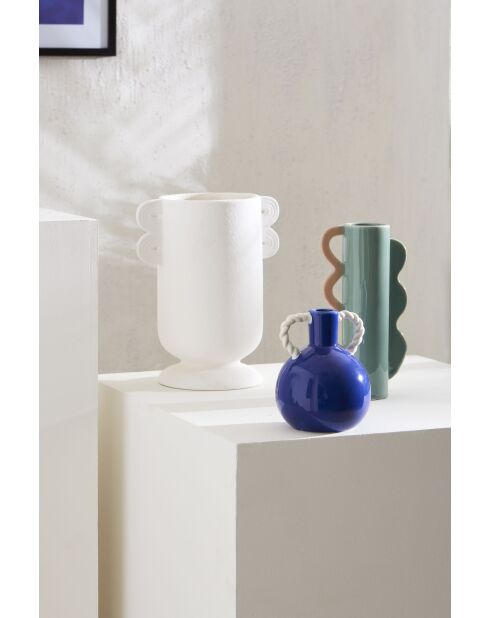 Vase Dolomite Funny blanc - 21x13,5xH24 cm