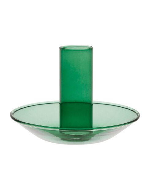 Portacandele funky verde - D10xH8 cm