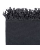 2 serviettes en coton lavé 175 g/m² Nalia gris foncé - 35x35 cm