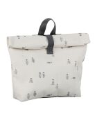 Mochila Banquise de algodón crudo/negro - 33x8x28,5 cm
