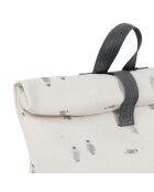 Mochila Banquise de algodón crudo/negro - 33x8x28,5 cm