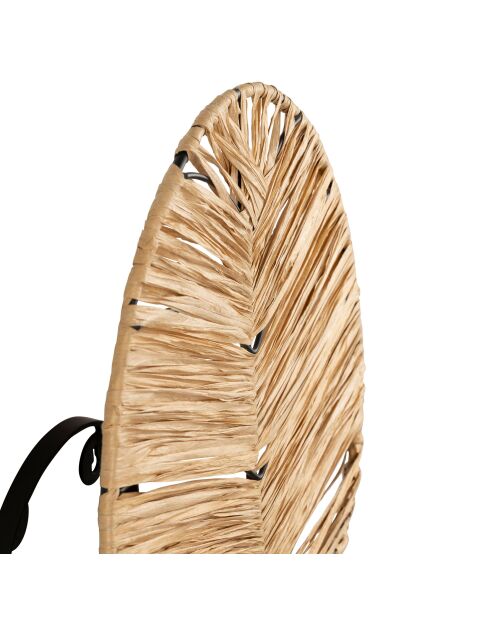 Applique non électrifiée Tulum E27 câble 1,80 m naturel/noir - 30x32,5x11 cm