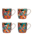 4 tasses à thé BTE Seguia multicolores - 35 cl