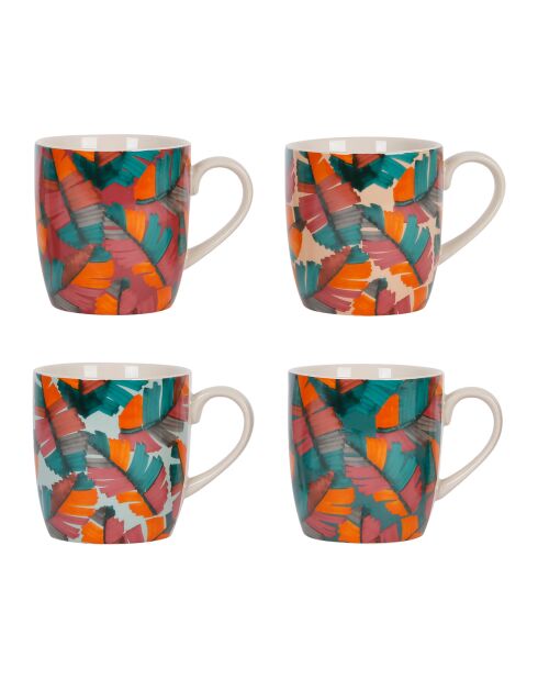 4 tasses à thé BTE Seguia multicolores - 35 cl