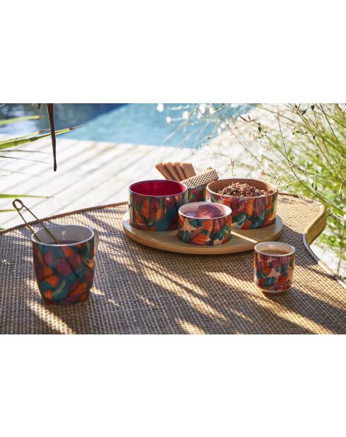 4 tasses à thé BTE Seguia multicolores - 35 cl