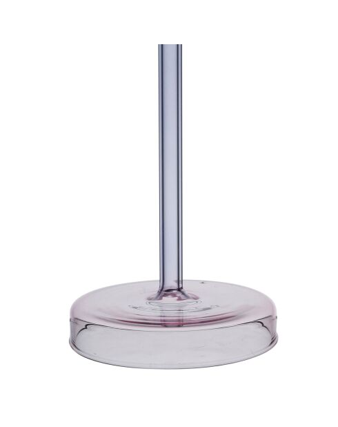 Bougeoir Funky bleu/rose - D8,5xH20 cm