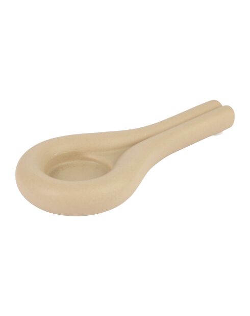 Bougeoir Organic beige - 18x8x2,5 cm