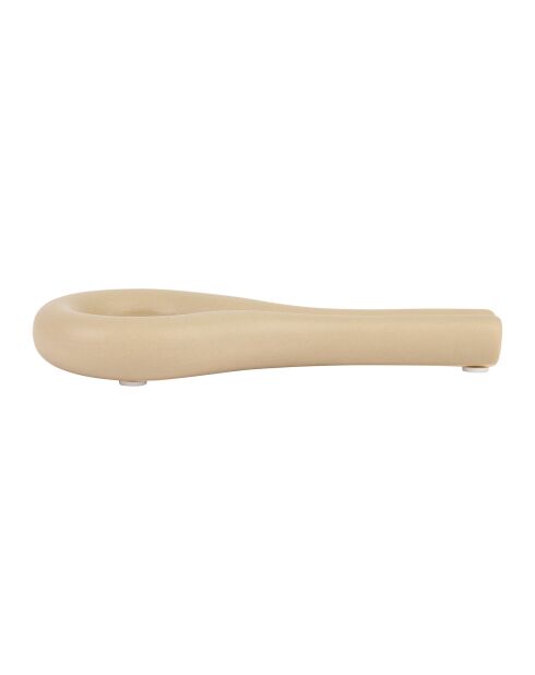 Bougeoir Organic beige - 18x8x2,5 cm