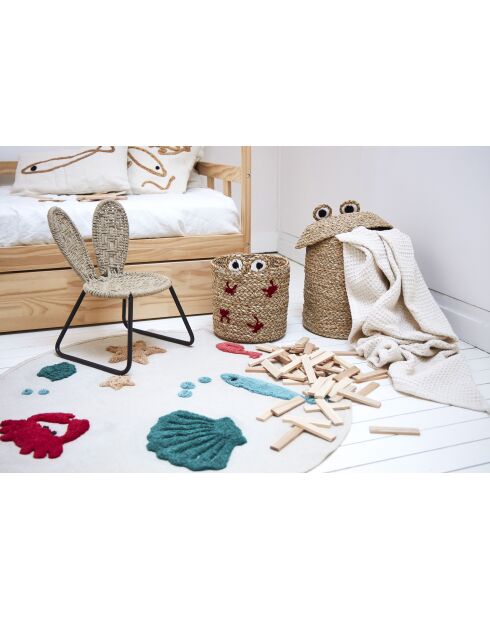 Tapis en coton Ocean multicolore - 98x92 cm