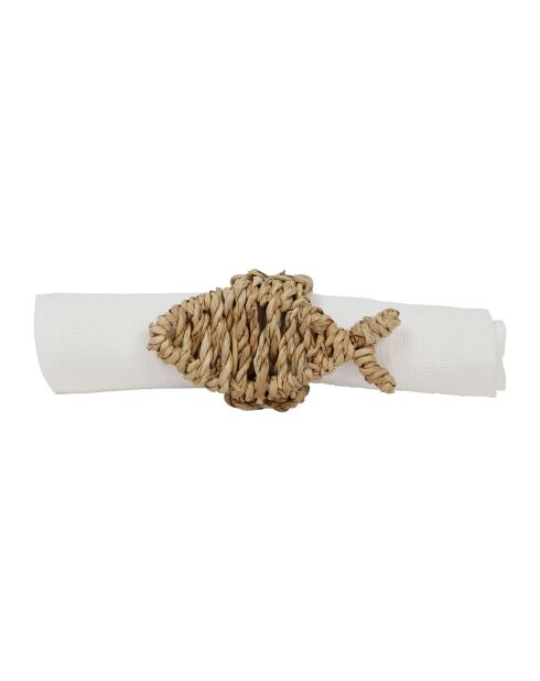 Rond de serviette poisson de mer Borneo naturel - 3,5x3,5 cm