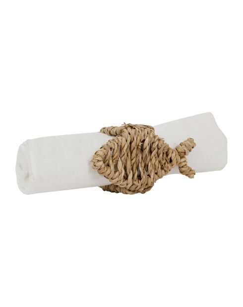 Rond de serviette poisson de mer Borneo naturel - 3,5x3,5 cm